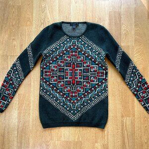 J.Crew Fair Isle/Scandinavian Geometric Merino Wool Sweater (XXS)